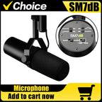 SM7dB SM7B Professional Dynamic Vocal Microphone with Built-in Preamplifier for Live Streaming Recording Studio & Podcast