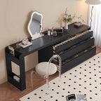 Dressers Makeup Vanities Drawer Set Mirror Lamp Black Computers Desk Dressing Table Holder Tricks Girls Luxury Home Furniture