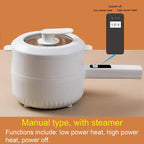 220V Multifunctional Electric Cooker Ceramic Pot Household Low-Power Student Dormitory Rice Cooker Noodle Soup With Steamer Pot