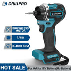 20+1 Torque 1/4inch Brushless Electric Screwdriver 280N.m Cordless Electric Drill Power Tool For Makita 18V Battery by Drillpro