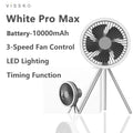 10000mAh Outdoor Camping Ventilator LED Licht Dreibein Tischventilator