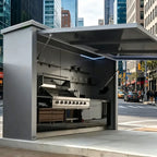 Customized Modular Outdoor Kitchen Island Trailer With Sink Storage Cabinet Backyard BBQ Cooking Station