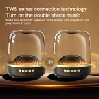 5th Glass Bluetooth Speaker Subwoofer Colorful Home High Volume Wireless Smart Computer Speaker ﻿Electronics Desk Accessories