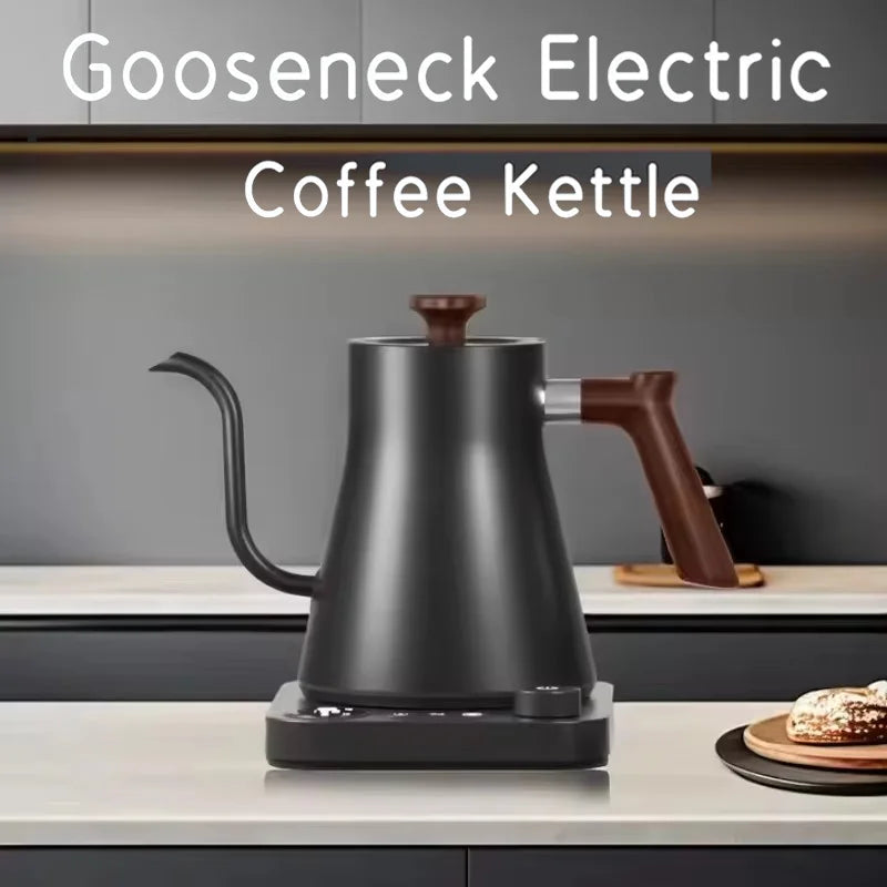 0.9L Electric Drip Coffee Kettle Stainless Steel Teapot Precise flow control Hand Drip Gooseneck Kettle Hand-brewed coffee Maker