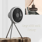 10000mAh Outdoor Camping Ventilator LED Licht Dreibein Tischventilator