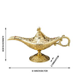 Aladdin Magic Lantern Ornaments Large Wishing Lamp Metal Home Decorations Genies of The Lamp Pot Alloy Table Decoration Gift