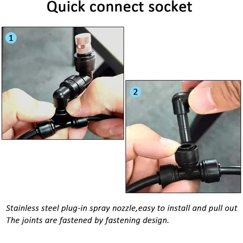 360°Rotating Atomization Fogger Nozzle 1-6Pcs Garden Adjustable Universal Spraying Reptile Rainforest Tank Landscaping Nebulizer