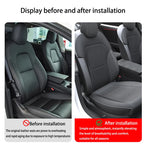 For Tesla ModelY Juniper 2025 PU Seat Cushion Ventilation Comfortable, Four Seasons Universal Split Single Sitting Back row Set