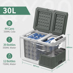 Alpicool QX 25L 30L 40L Portable Refrigerator 12/24V DC 100-240V AC Fridge Freezer Dual Zone 12V Compressor Cooler for Camping