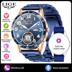 LIGE New Smartwatch Women Men 1.38-inch Smart Watch Message Notification iOS Android Smartwatches Fitness Bluetooth Call Watches