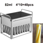 40pcs Stainless Steel Popsicle Mould Ice Lolly Mold For Popsicle Machine Fruit Shape DIY Ice Cream Molds With Sticks Holder