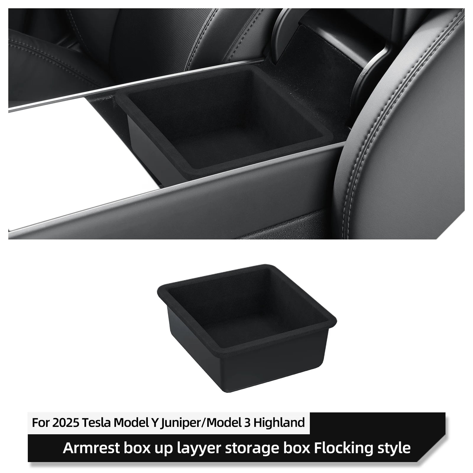 Smabee for Tesla Model Y Launch 2025 Juniper/Model 3 Highland Car Center Console Armrest Storage Box Tray Accessories Tidying