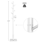 VASAGLE coat rack, dresses stand, solid wood, freestanding tree shape, 8 hooks for jackets, Hats, Bags, Entrance