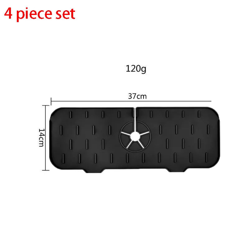 1-6PCS Faucet Splash Proof Pad Cross-Border Faucet Suction Pad Sink Splash Proof Drainage Pad Pool Platform Water Blocking Pad