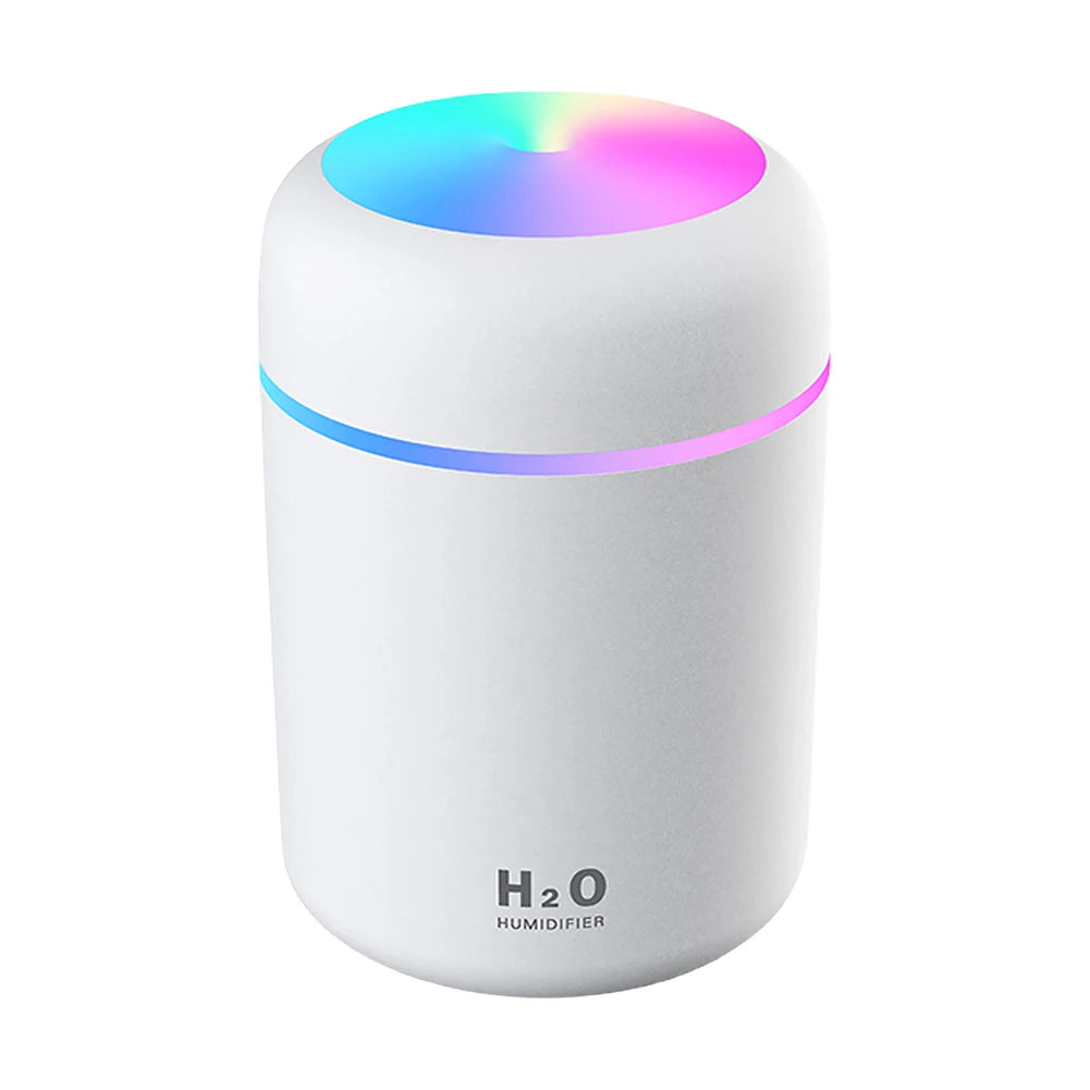 300ml Cool Mist Sprayer USB with Colorful Light Portable Electric Air Humidifier Mini Ultrasonic Air Humidifier for Car Bedroom