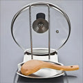 Stainless Steel Pot Lid Holder Kitchen Storage Rack For Utensils And Dish Storage Multi-Functional Home Use Organizer