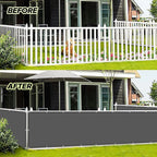 Balcony Privacy Screen Cover Fence Patio Waterproof Shade Cloth 70% UV Protection Shield Deck Shade Sail Garden Porch Pool Decor