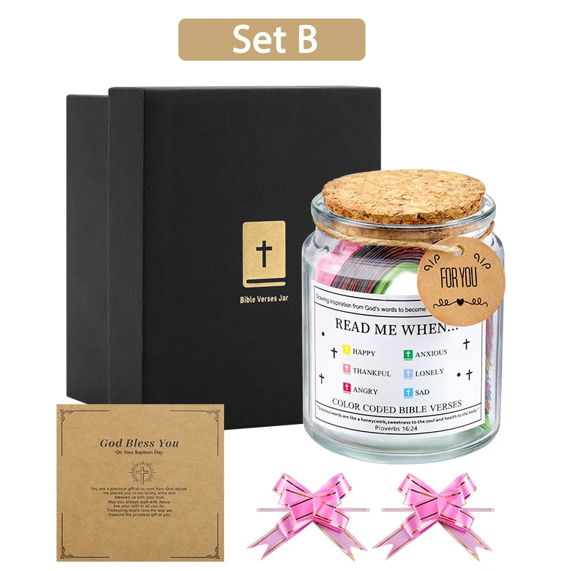 Bible Verse Jar Read Me When Bible Verses Jar for Emotions and Feelings Christian Gift for Women Valentine's Day Gift Prayer Jar