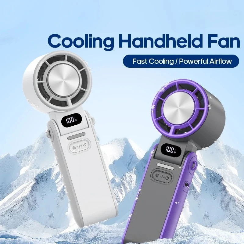 2025 New Outdoor Foldable Portable Handheld Fan Mini Cooling Rechargea