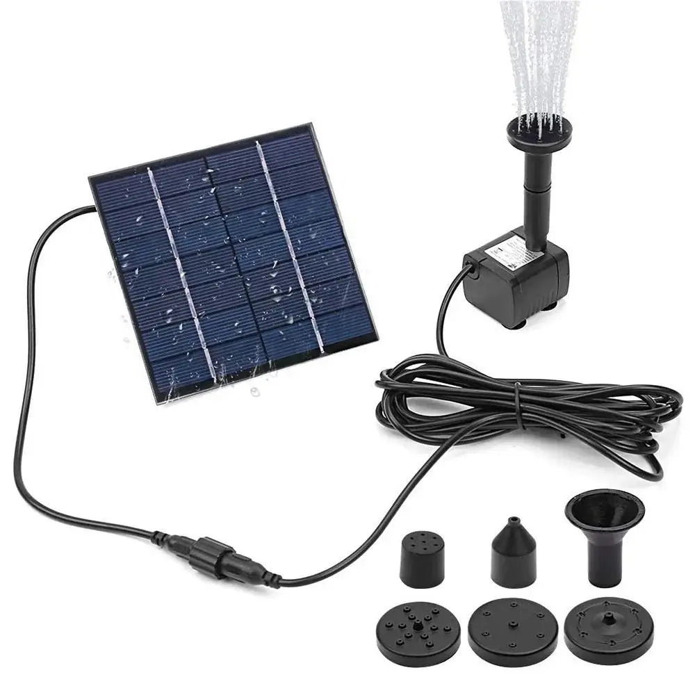 Sprinkler Mini Solar Panel Water Pump 4 Nozzles DIY Solar Fountain Pump DC Brushless 200L/H Solar Water Fountain Fish Tank