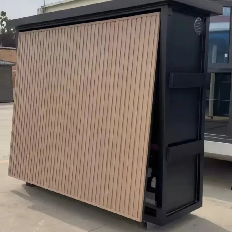 Customized Outdoor Kitchen Island Set Equipped With BBQ Grill And Refrigerator Full Outdoor Cooking Kitchen