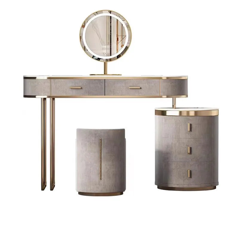 Girl Garden Vanity Table Bedroom Mirror Modern Bathroom Dressing Table Jewelry Organizer Mesa De Maquillaje Trendy Furniture