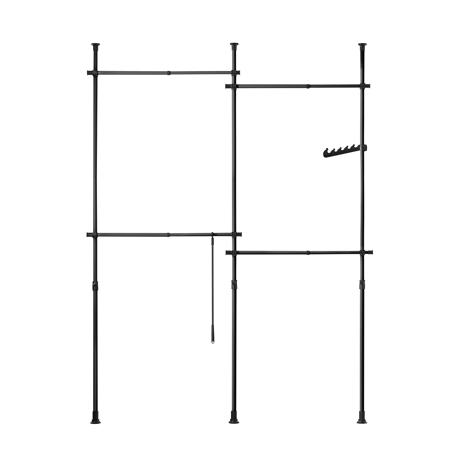 SoBuy KLS03 dresses stand coat rack stand with 4 dresses rods Telescopic Wardrobe System Adjustable Shelving System