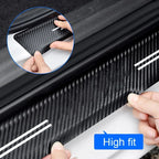 For BYD Song Plus EV DM 2022-2024 Auto Tailgate Guard Door Sill Pedal Carbon Fibre Texture Accessories Leather PU Car Sticker