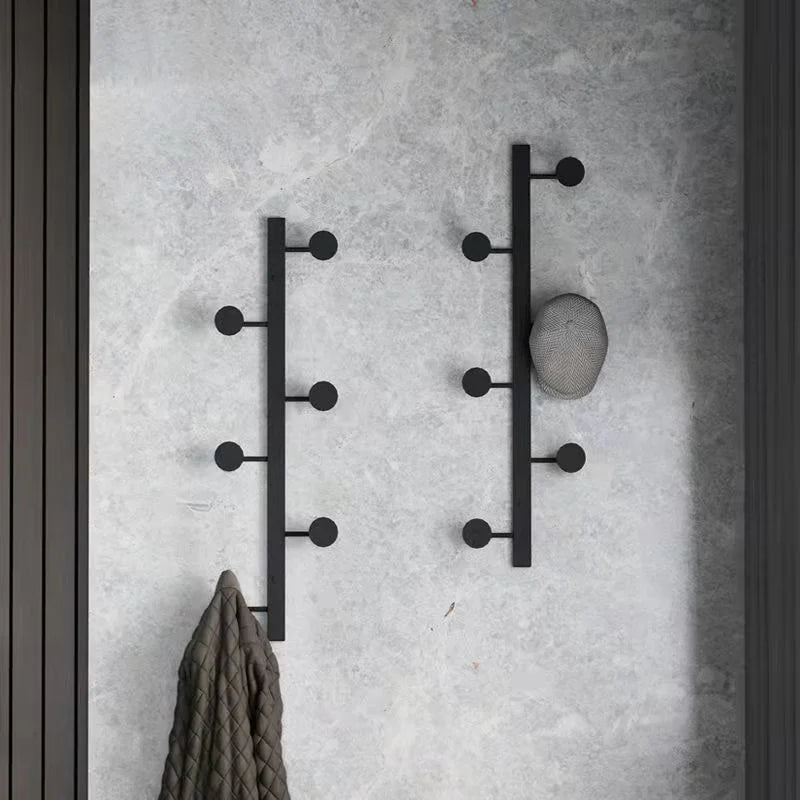 Japanese Style Minimalist Metal 4 Hooks Clothes Hat Rack Wall Hanging Creative Entrance Bedroom Decoration Foyer Hooks Hangers