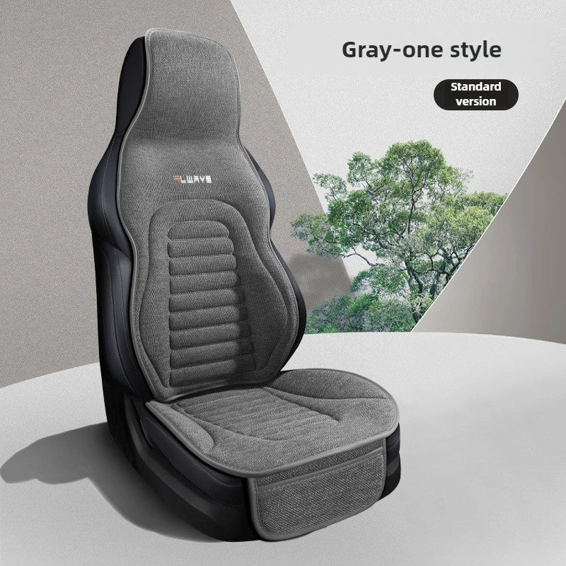 All-Season Linen Car Seat Covers Universal Fit for Sedans SUVs Trucks - Breathable Durable Comfortable Interior Accessories