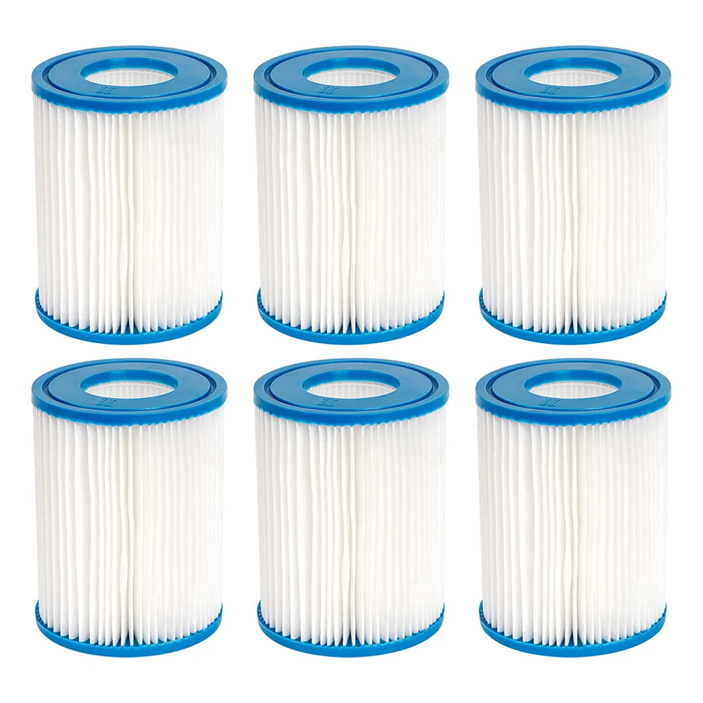 Type II Filter Cartridge for Bestway Swimming Pool, Replacement Hot Tubs Filter Compatible with Lay Z SPA Filter Pump