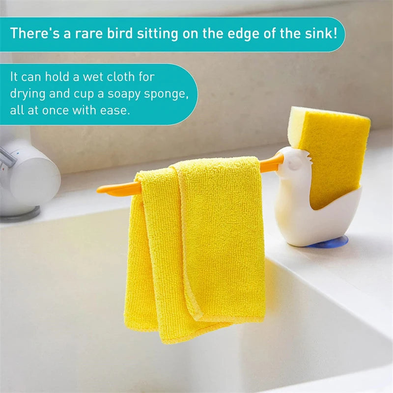 This Dishcloth Rack Is A Sink Drainer And Storage Rack Suitable For Kitchens And Bathrooms. It Can Store Sponges And Dishcloths
