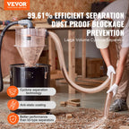 SucceBuy Cyclone Dust Separator 4" Retrofit for Dust Collectors ABS Dust Deputy for Wet/Dry Shop Vacuums  Fits 5-10 Gallon Tank