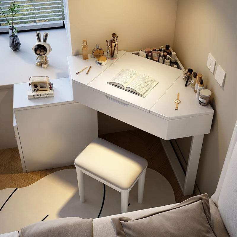 Premium Vintage Vanity Table Multifunctional Drawer Set Bedroom Corner Vanity Table Compact Aesthetic Commode Salon Furniture