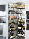 6 Layers Kitchen High Cabinet Storage Rack Snack Cabinet Kitchen Hidden Storage Cabinet Pull Out Basket Organization Furniture