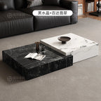 Rock Slab Light Luxury Coffee Table Decoration Aesthetic Unique Italian Side Table Modern Living Room Mesas Bajas Home Furniture