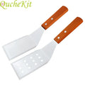 Kitchen Stainless Steel Cooking Spatula With Wooden Handle Pancake Shovel Pot Spatula Frying Fish Shovel Cooking Utensils