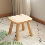 Walnut & Natural Wood Bench Lightweight 3.1 lbs Stool for Home Bathroom Non-Slip Durable Easy Storage
