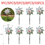 Silver Anti Bird Laser Windmill Bird Repeller Windmill Pinwheels Reflective Bird Scare Deterrent Driving Windmill Garden Decor