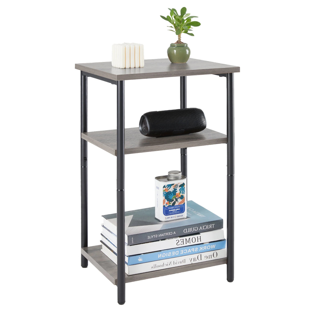 2/3-Tier End Table - Space-Saving Side Table w/ Adjustable Feet & Steel Frame for Bedroom & Living Room | AlluCanFind