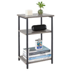 2/3-Tier End Table - Space-Saving Side Table w/ Adjustable Feet & Steel Frame for Bedroom & Living Room | AlluCanFind