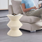 Sofa Side Table Modern White Round End Table Sitting Chair Sofa Side Bedside End Table for Living Room Bedroom Interiors