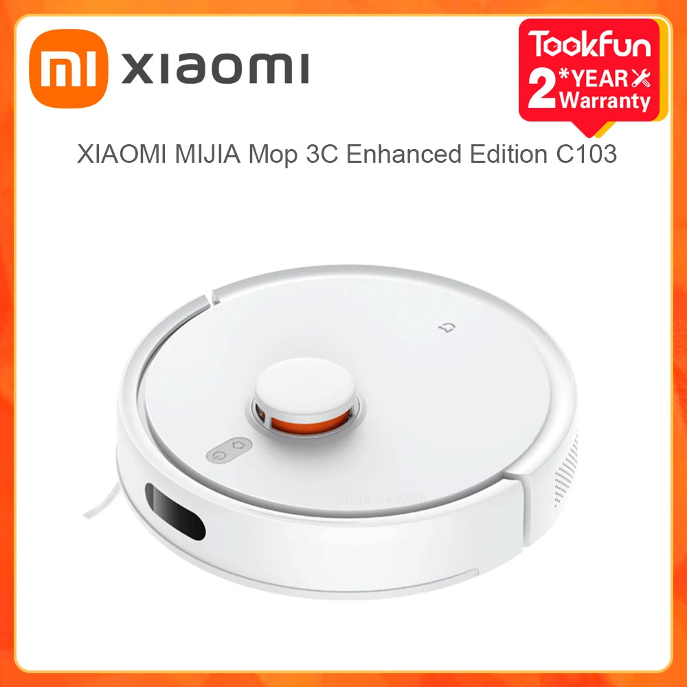 XIAOMI MIJIA Robot Vacuum Cleaners Mop 3C Plus Enhanced Edition Pro C103 5000PA Suction Sweeping Washing Mop APP Smart Planned