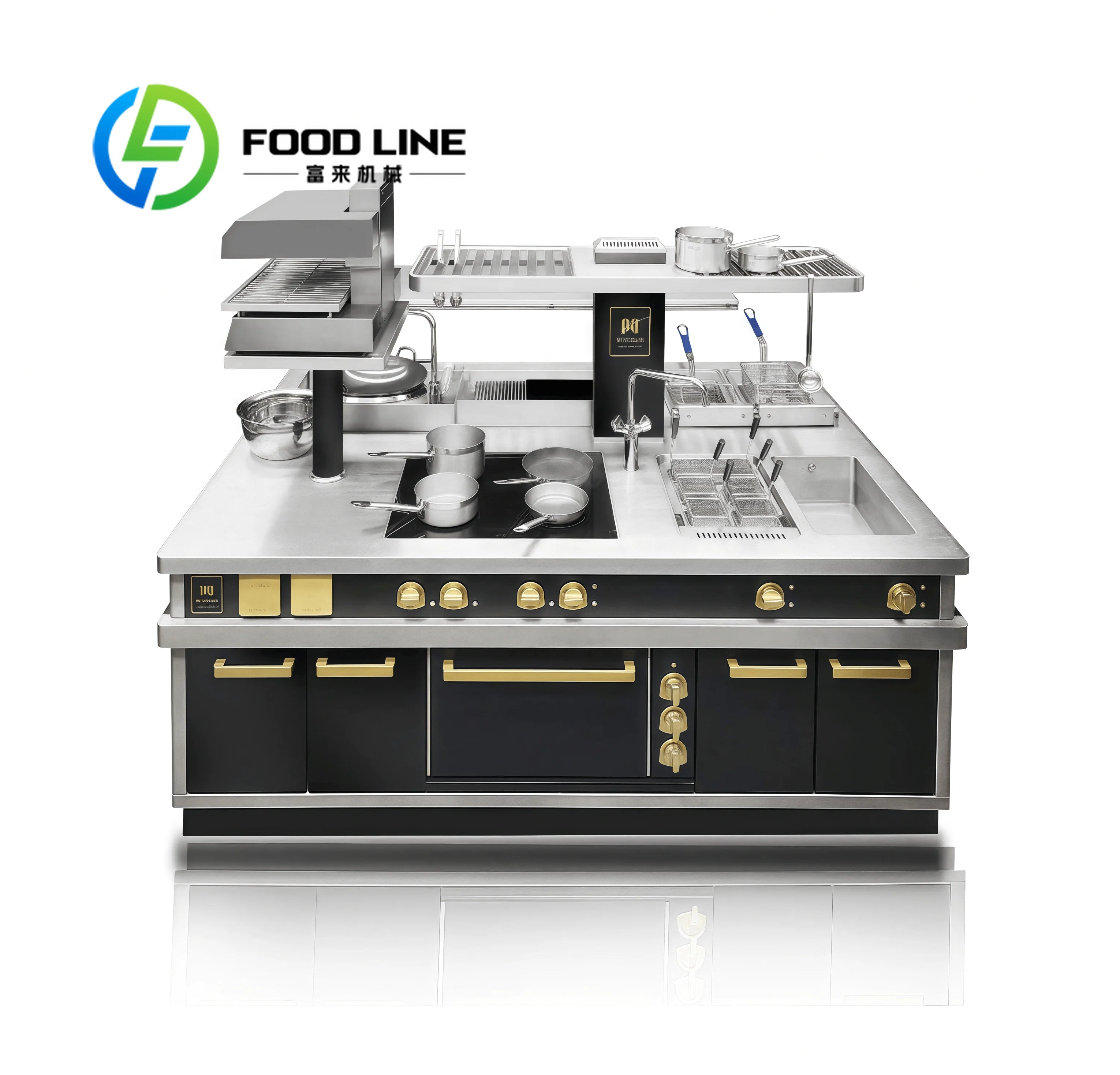customize Smart Luxury Kitchen System High End Integrated Commercial Equipment for Hotel Restaurant Business