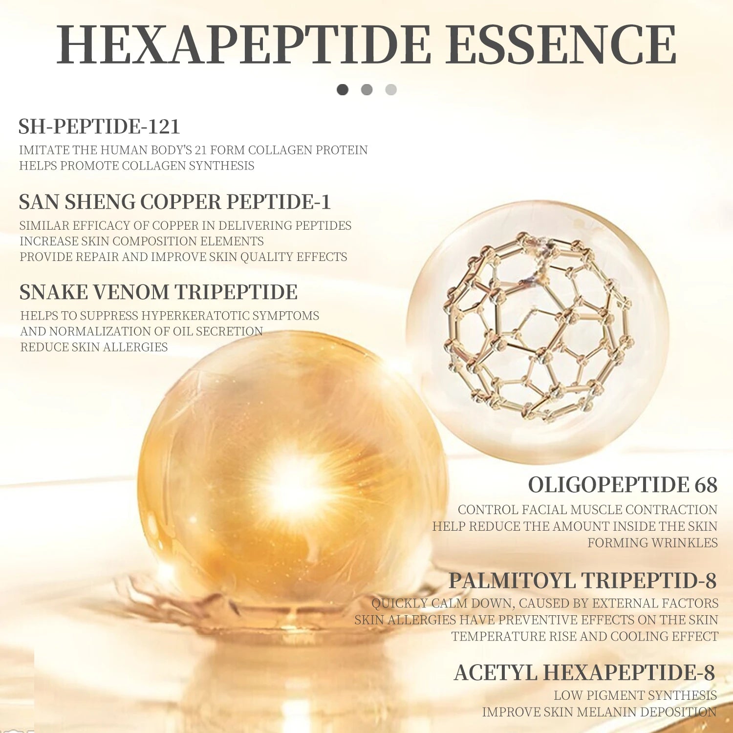 6 Peptide Essence Facial Skincare Set