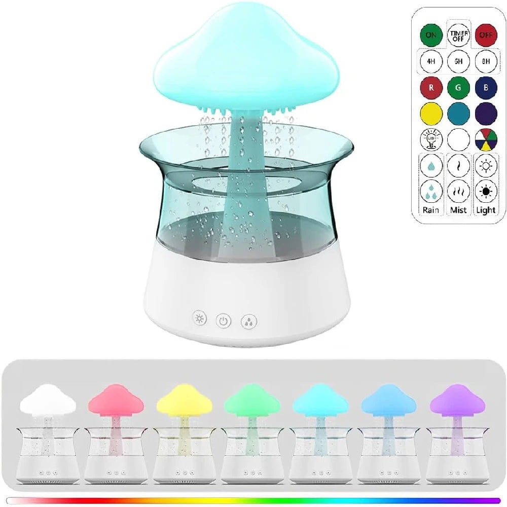 Rain Cloud Humidifier Aroma Diffuser With 7Colors Night Light Aromathe
