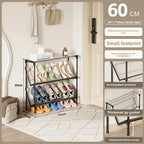 New simple multi-layer inclined dustproof shoe rack. Space saving home door step shoe cabinet, easy to assemble