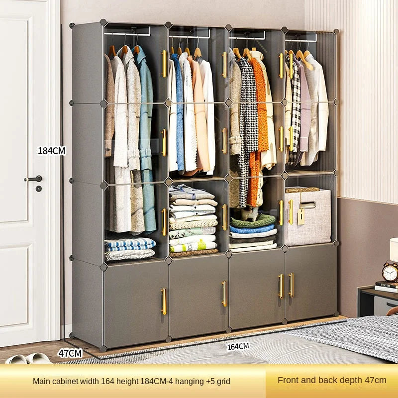NEW Wardrobe Clothes Cabinets Dressers Cube Storage Locke Closet Plastic Collapsible Sturdy Home Bedroom Foldable Furniture