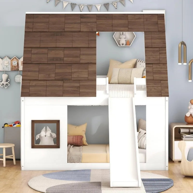 Kids' Playhouse Bunk Bed