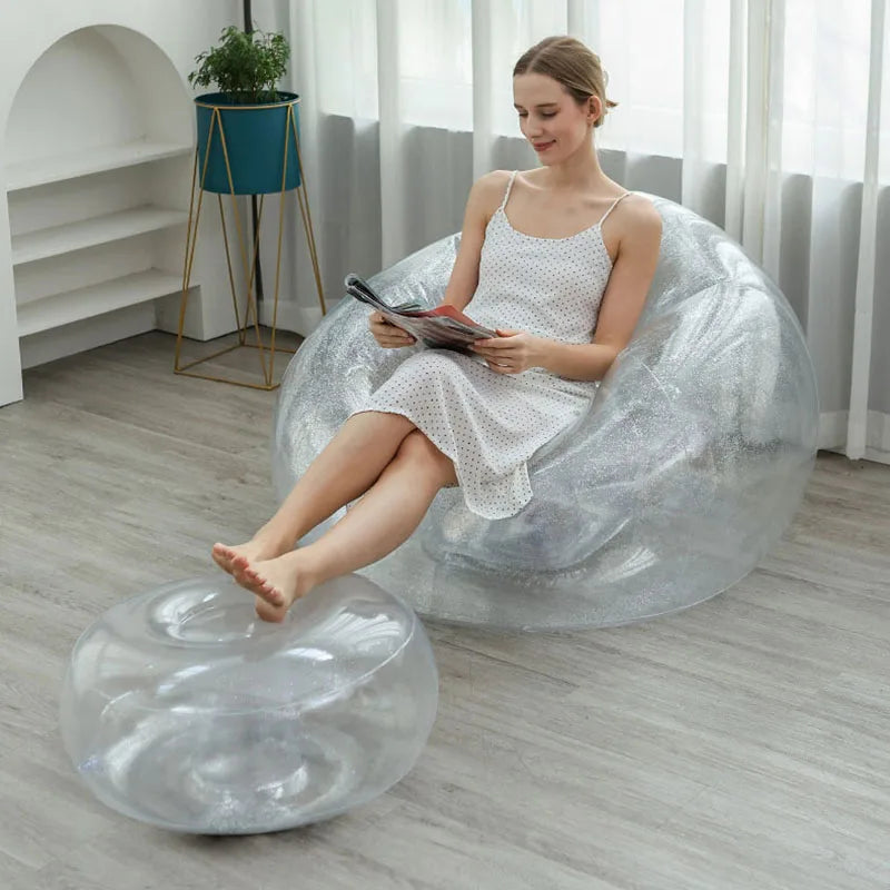 Modern Transparent Inflatable Sofa Set